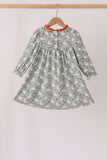 Grey goose applique ruffle dress Aaria Tees
