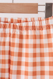 Navy goose applique gingham pants set - Aaria Tees Aaria Tees