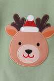Sage Reindeer Applique Stripe Pants Set - Aaria Tees Aaria Tees