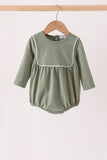 Green Solid bubble Aaria Tees