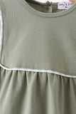 Green Solid bubble Aaria Tees