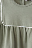 Green Solid Romper Aaria Tees