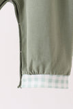 Green Solid Romper Aaria Tees