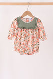 Green floral ruffle bubble Aaria Tees