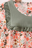 Green floral ruffle bubble Aaria Tees