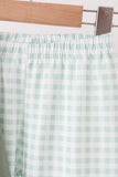 Green Gingham Pants Set Aaria Tees