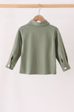 Green Pocket Button Down Shirt Aaria Tees