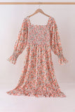 Floral smocked mom dress - Aaria Tees Aaria Tees