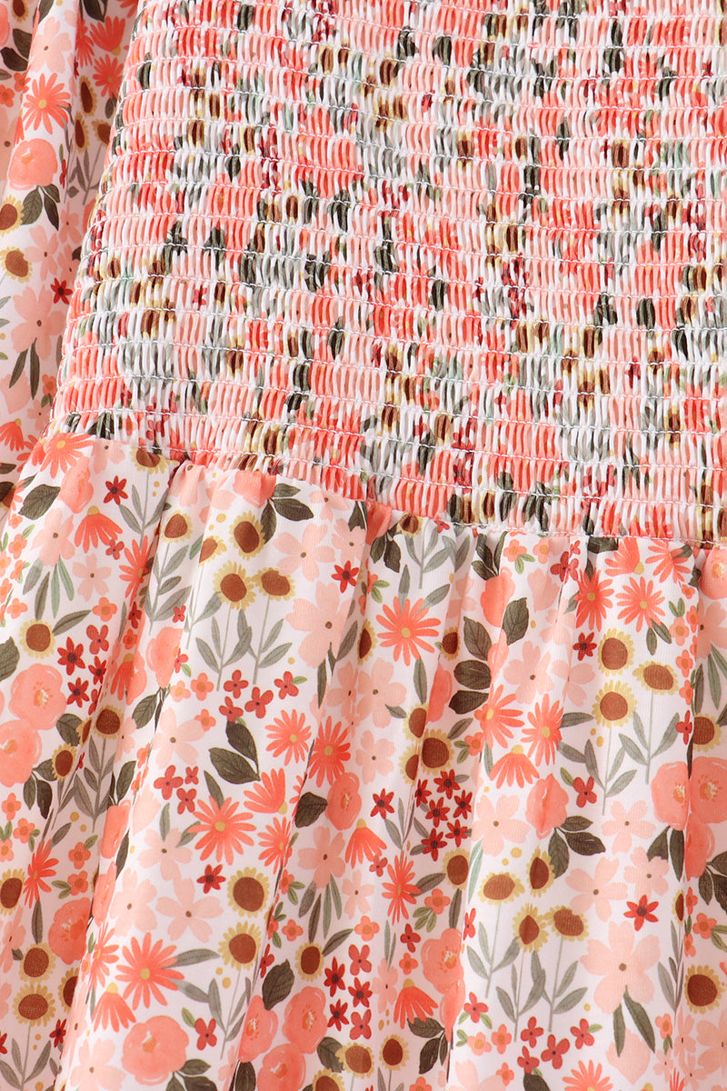 Floral smocked mom dress - Aaria Tees Aaria Tees