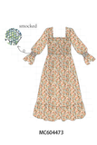 Floral smocked mom dress Aaria Tees