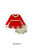 Red Bow Ruffle Bloomer Set Aaria Tees