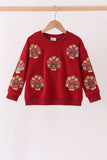 Rust turkey sequin mom&me top - Aaria Tees Aaria Tees
