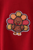 Rust turkey sequin mom&me top - Aaria Tees Aaria Tees
