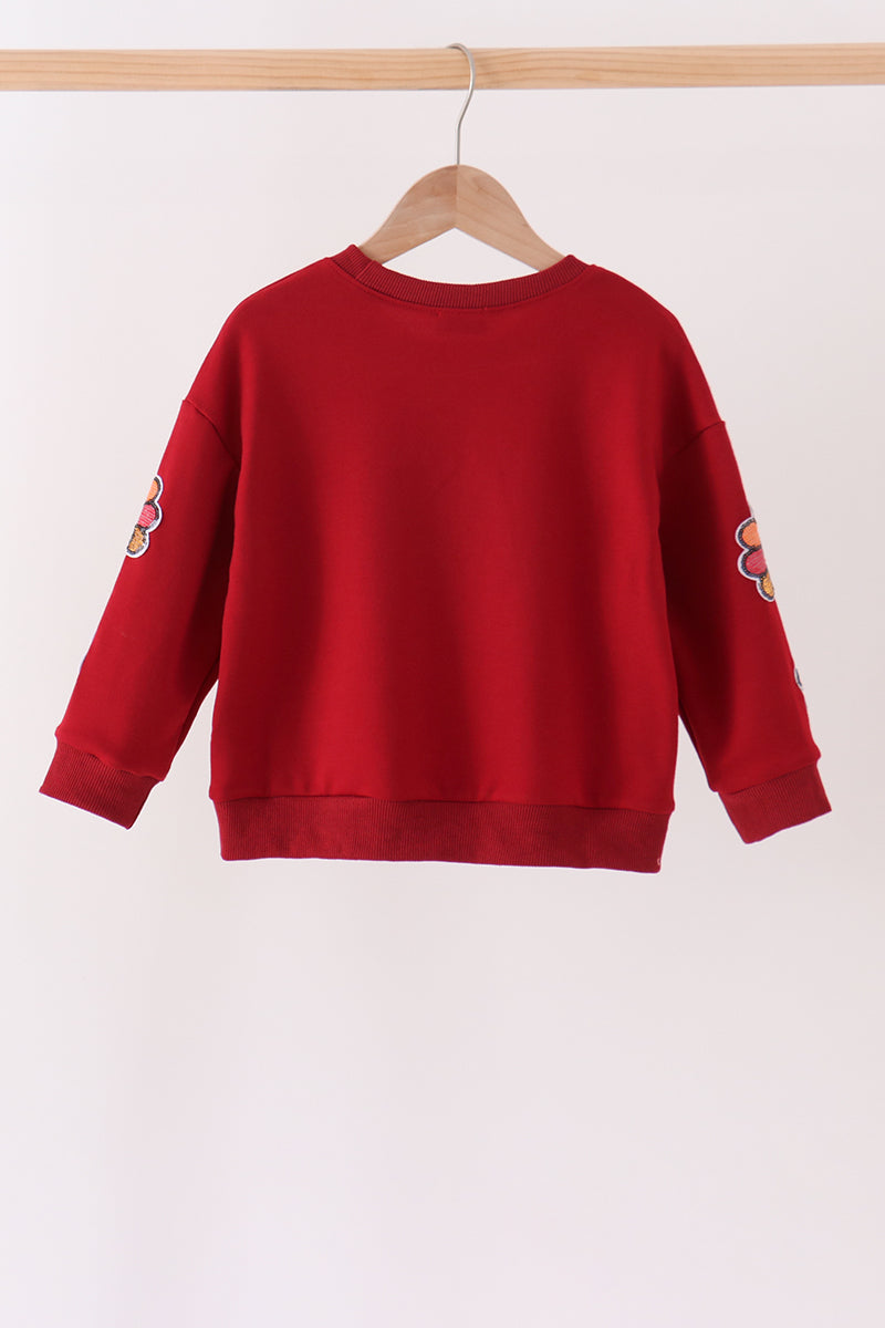 Rust turkey sequin mom&me top - Aaria Tees Aaria Tees