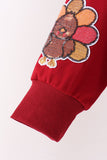 Rust turkey sequin mom&me top - Aaria Tees Aaria Tees