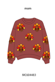 Rust turkey sequin mom&me top Aaria Tees