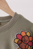 Green turkey sequin mom&me top - Aaria Tees Aaria Tees
