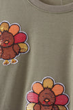 Green turkey sequin mom&me top - Aaria Tees Aaria Tees