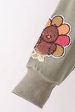 Green turkey sequin mom&me top - Aaria Tees Aaria Tees