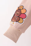 Khaki turkey sequin mom top - Aaria Tees Aaria Tees