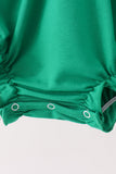 Green christmas tree bow applique ruffle bubble Aaria Tees
