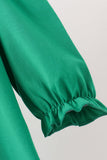 Green christmas tree bow applique dress Aaria Tees