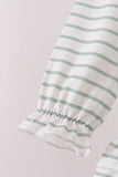 Red gingerbread house applique stripe ruffle pants set Aaria Tees
