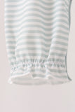 Sage santa applique stripe romper - Aaria Tees Aaria Tees