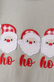 Sage santa applique gingham romper - Aaria Tees Aaria Tees