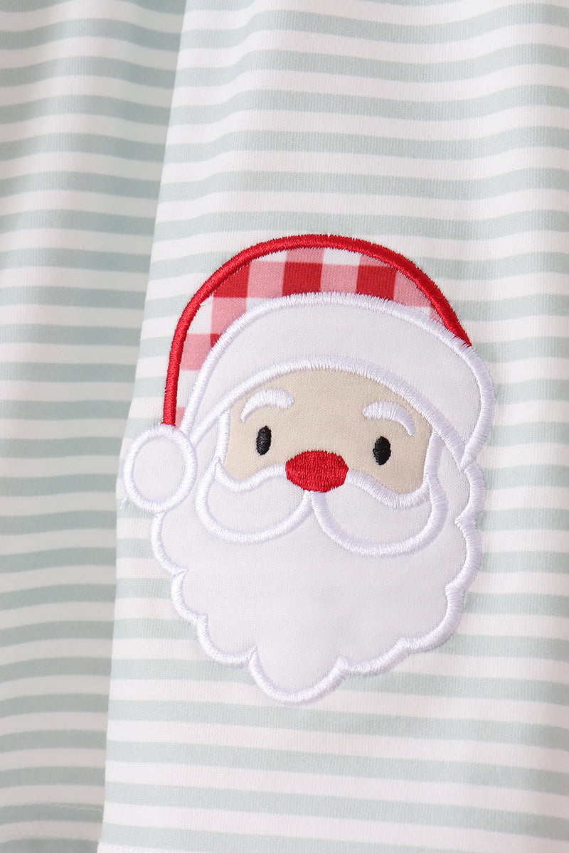 Sage santa applique gingham ruffle pants set - Aaria Tees Aaria Tees
