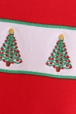 Red Christmas Tree Embroidery Romper - Aaria Tees Aaria Tees