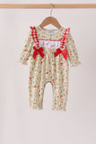 Goose embroidery ruffle bow romper - Aaria Tees Aaria Tees
