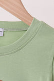 Sage goose embroidery gingham pants set - Aaria Tees Aaria Tees