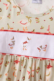 Goose embroidery ruffle gingham pants set - Aaria Tees Aaria Tees