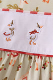 Goose embroidery ruffle gingham dress - Aaria Tees Aaria Tees
