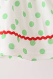 Green grinch embroidery dot bloomer set Aaria Tees