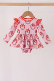 Pink santa claus bamboo ruffle bubble Aaria Tees