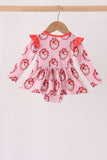 Pink santa claus bamboo ruffle bubble Aaria Tees