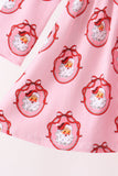 Pink santa claus bamboo pants set Aaria Tees