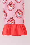 Pink santa claus bamboo pants set Aaria Tees