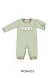Sage deer embroidery romper Aaria Tees
