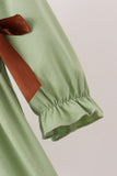 Sage deer embroidery dress - Aaria Tees Aaria Tees