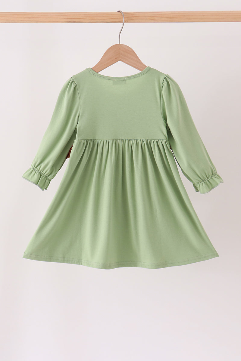 Sage deer embroidery dress - Aaria Tees Aaria Tees
