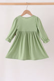 Sage deer embroidery dress - Aaria Tees Aaria Tees