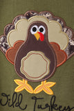 Forest camouflage turkey applique bubble Aaria Tees