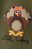Forest camouflage turkey applique ruffle pants set Aaria Tees