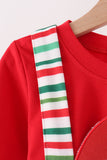 Red santa claus applique 2pc set - Aaria Tees Aaria Tees