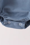 Teal turkey french knot ruffle bubble Aaria Tees