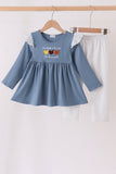 Teal turkey french knot pants set Aaria Tees