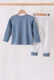 Teal turkey french knot pants set Aaria Tees